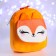 Baby backpack for a girl "Fox", with a pocket, 22x17 cm