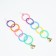 Toy for birds "Multi -colored rings" 5 pcs