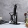 Set of knives on the stand Magistro Black, 4 objects: 3 knife, vegetable cleaning, black color