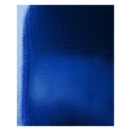 Notebook of 48 sheets in the Croco cage, boumvinyl Metallic, embossing, offset unit, blue
