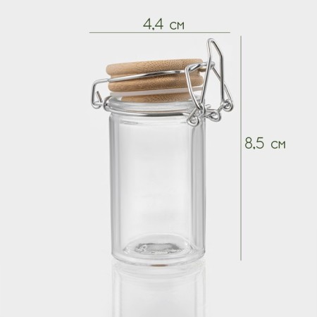 Glass jar for spices with Bellatenero Bogel Castle, 70 ml, 4.4 × 8.5 cm-2