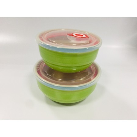 Elrington Saletniks set “Airgraph. Summer greens ", with plastic lids, 2 pcs-1