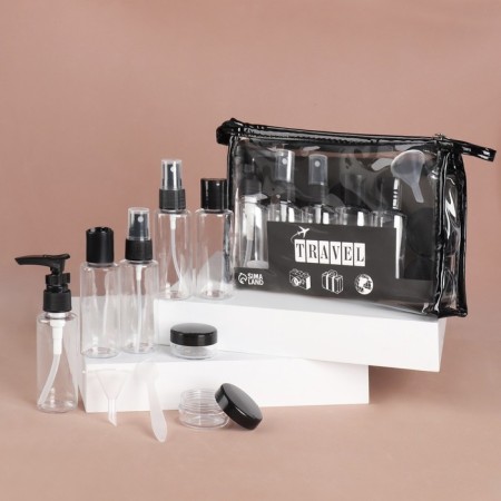 Storage set, in a case, 9 objects, the color is transparent/black-2