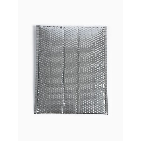 Package puff -up package, with a valve and an adhesive layer, 32x40+4 cm, p/e, 3 layers, metallizir