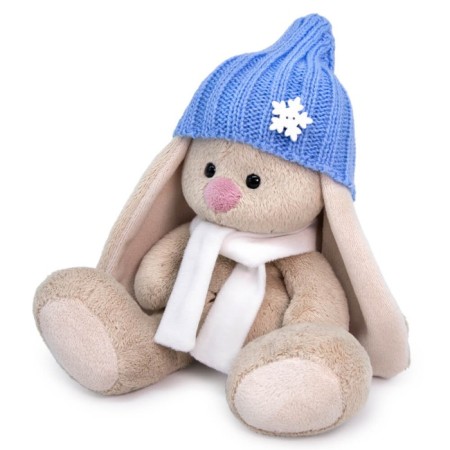Soft toy "Bunny mi in a blue hat", 15 cm-1