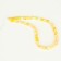 Busins ​​made of natural stone "Cat Eye", set 46 pcs., Size 1 pc. - 8 mm, yellow