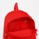 School backpack from textiles on lightning, 3 pockets, red color