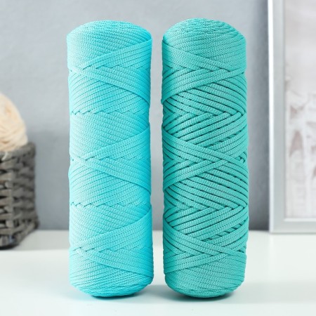 Knitting cord "Classic" 100% polyester 3mm 100m (170 turquoise) mix
