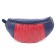 Female waist bag, outer pocket, red/blue