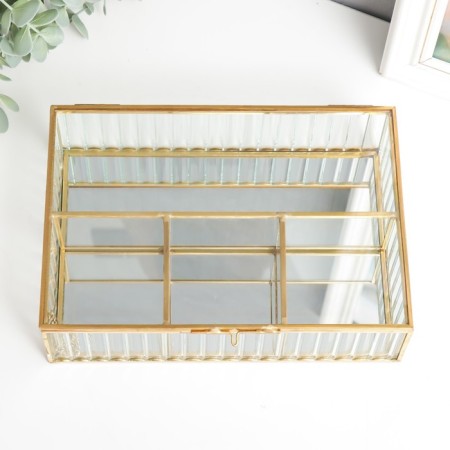 Organizer Casket Glass for trifles "waves" 6x16.5x23 cm-2