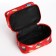 Cosmetic bag, 2 parts on lightning, red color