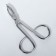 Pinzet in the form of scissors, curved, 8 cm, silver color