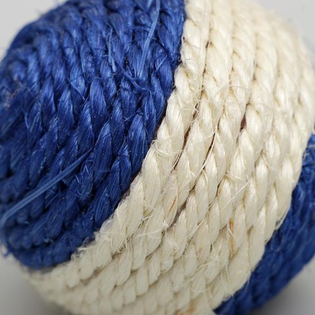 Sisali ball with feathers "Loretta", 6.5 cm, mix of flowers-3