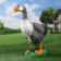 Garden Figure "Screaming Goose" 18x20x44cm