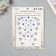 Stick plastic rhinestones for hair "Blue flowers" 21x15.5 cm