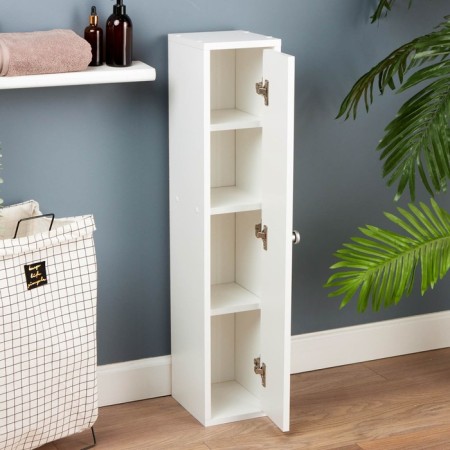 Bathroom wardrobe 200, white, 20 x 22 x 95 cm-2