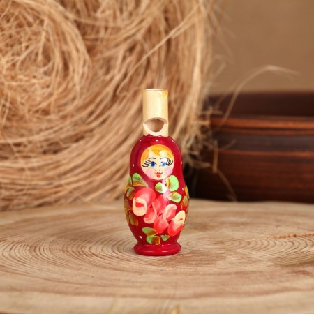 Whistle painted "nesting doll", 7.5 cm, wood, mix