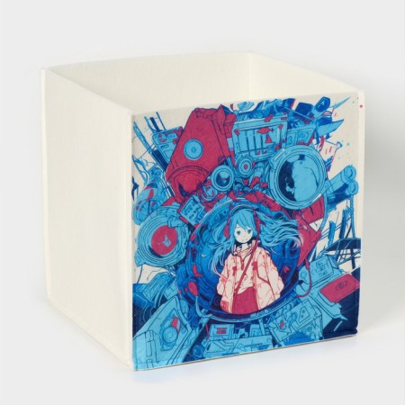 Anime organizer for storage, 30 × 30 × 30 cm, 24 l, white