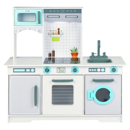 Children's wooden game kitchen "Bloom Style" with 4 objects of dishes-12