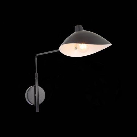 Sconces st. SL305.401.01. SPRUZZO. 1x60 watts, e27, 18x40 cm, black color-1