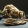 Figure "Bull on Stone" 29x38cm bronze with gilding