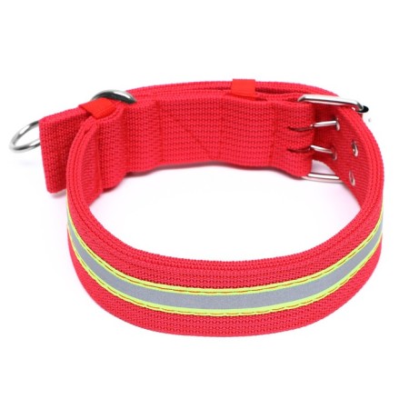 The collar is a four-layer reflective with a swivel 71 x 5 cm, Osh 55-65 cm, red-1