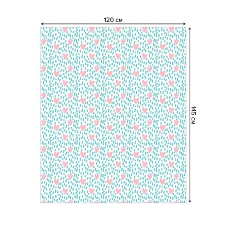 Tables on the table "Field of hearts", rectangular, oxford, size 120x145 cm-1