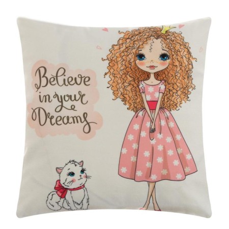 Pillowcase decorative Ethel girl stories »Dreams» 40x40 cm, velor
