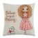 Pillowcase decorative Ethel girl stories »Dreams» 40x40 cm, velor