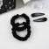 Hair set "Gloria Tenderness" (2 gum 5.5 cm, 2 invisibility 5 cm) black