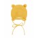 A cap on ties with pompons Children's Amarobaby Pure Love Pompony, with a lining, size 42-44 cm, yellow color