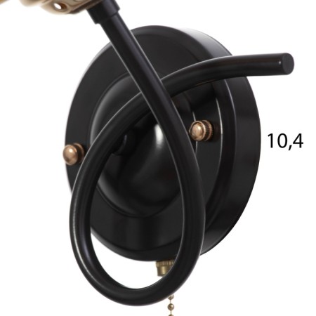 Sconces "Garder" 1x60W E27 brown, gold 17x15.5x29.5cm-5