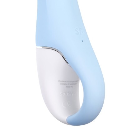 Unrealistic vibrator Satiffyer Air Pump Vibrator 5, 15 cm, silicone, blue color-5