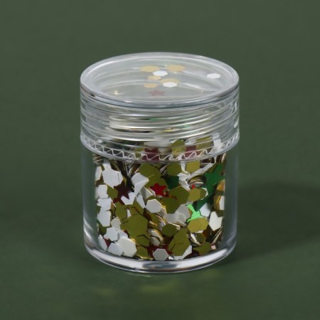 Sequins for decor, "New Year", golden/red/silver color-4