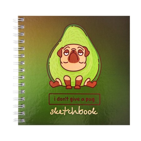 Sketchbook 195 x 195 mm, 80 sheets on the crest "Damn", solid cover, block 100 g/m²