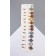 Romb pins luxurious, mix color, 6 cm (indivisible packing 12 pcs., Price per pcs.)