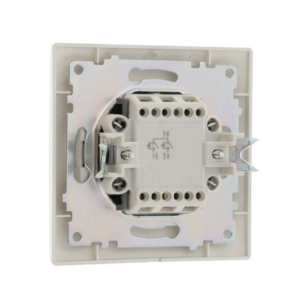 Luazon Lighting "Antei" switch, 10 A, 2 keys, hidden, with backlight, silver-2