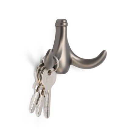 Furniture hook CAPPIO CLOWN, two -rod, zinc, color graphite-2