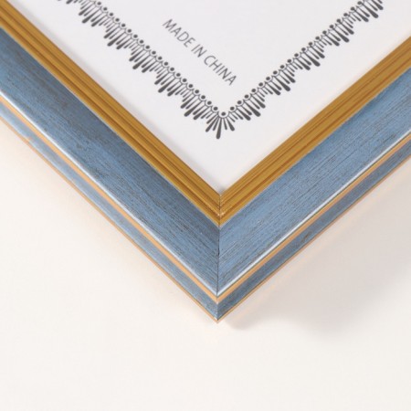 Photo frame Plastic format A4 cm "Gabriel" blue with a gold strip of 2.2x25x33.7 cm-2