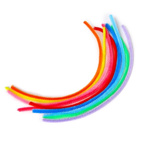 Wire with pile for crafts and decoration, set of 100 pcs., Mix color-1