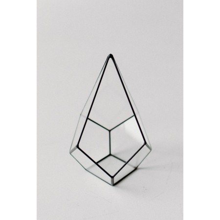 Florarium "Drop narrow", copper seams-3