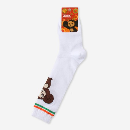 Golphs children's kaftan Cheburashka, size 14-16 cm, white color-2