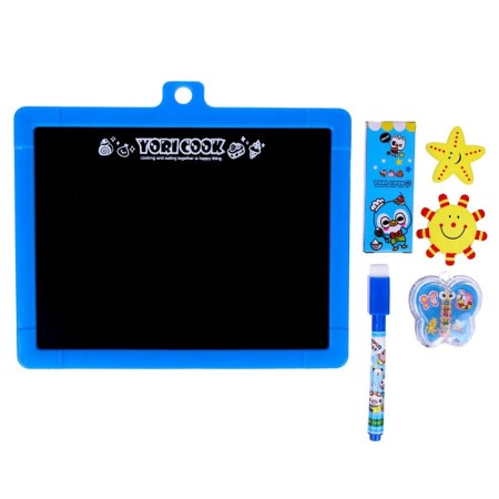Drawing board is magnetic double -sided, under marker and chalk, sponge, chalk 3 pcs., Marker, magnets 2 pcs.-4