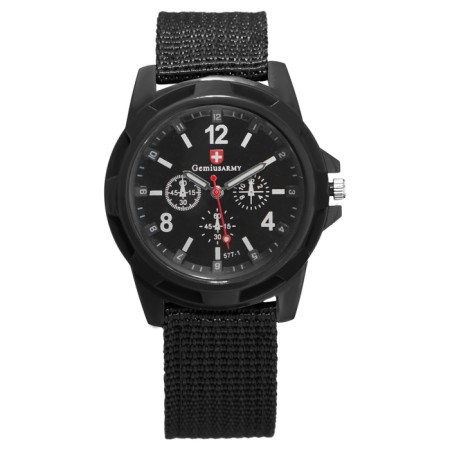 Men's watch, d-3.5 cm, black-1