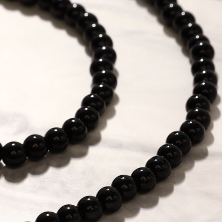 Beads Shar No. 6 "Agat Black", 45cm-1