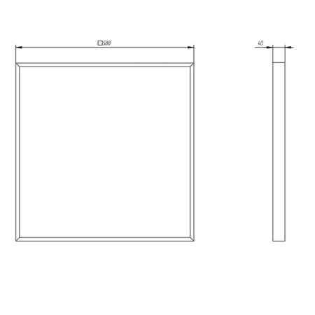 LED LED era SPO-9, 588x588x40 mm, IP20, 38W, 3990lm, 4000k, white-1