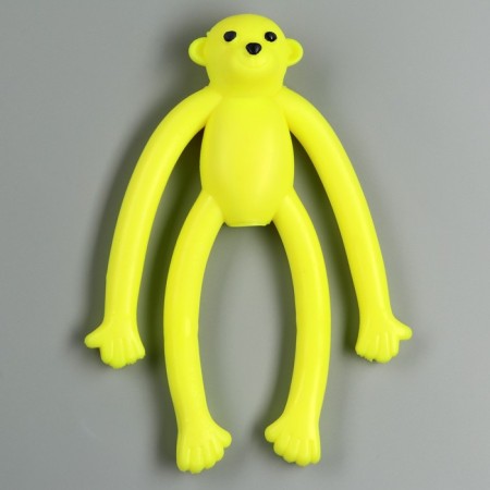 A toy for dogs "Monkey" with a squeak, 19.5 cm, silicone, yellow-1