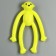 A toy for dogs "Monkey" with a squeak, 19.5 cm, silicone, yellow