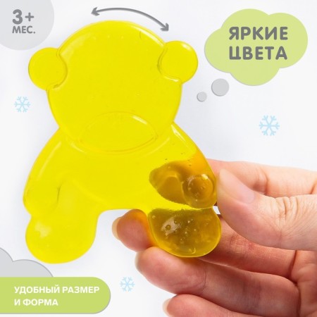 Прорезыватель охлаждающий «Мишка», цвет МИКС, Крошка Я-1
