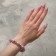 Bracelet Pearl "Bead" ball No. 12, pink color in silver, d = 6 cm